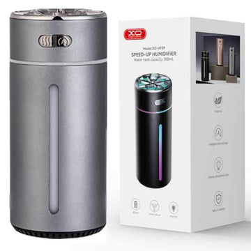 XO HF09, Umidificator Casa/Auto, tip Spary, 800mAh, Ambiental Light, Night Cool Atmosphere - Gri