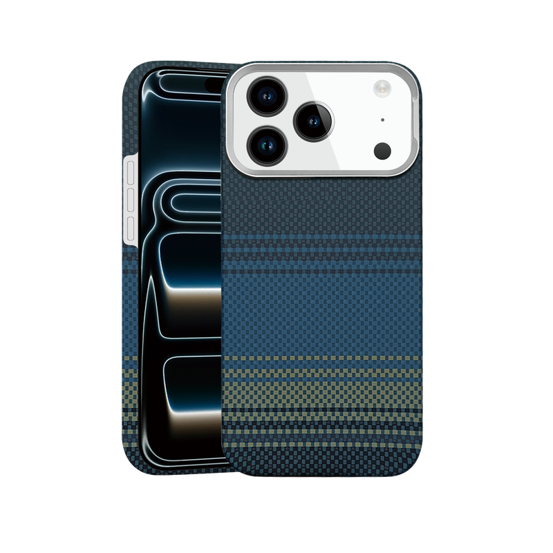 Husa Aramid PTK - iPhone 17 Pro Max, Kevlar Fiber cu MagSafe, Moonrise