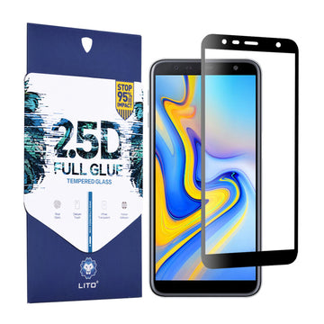 Folie Clear pentru Samsung J6 Plus, J4 Plus / A6 Plus, Full Glass - Negru