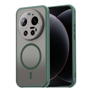 Husa MagFrost Pro pentru Xiaomi 17 Ultra, Matte MagSafe, Frosted Frame - Verde inchis