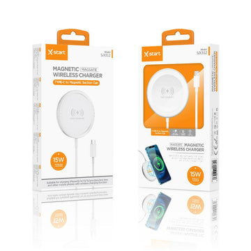 X-Start SJX312, Incarcatoare Wireless, Magnetic, 15W, USB-C - Alb