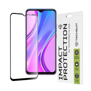 Folie Clear pentru Xiaomi Redmi 9, Full Glass - Transparent / Negru