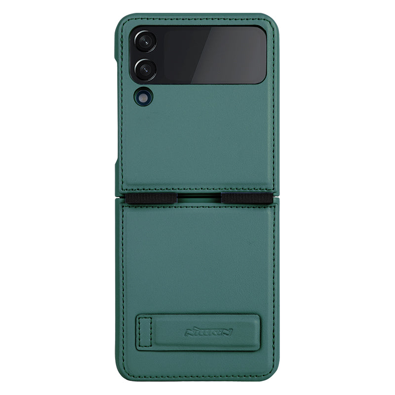 Husa Nillkin, pentru Samsung Z Flip 4, Qin Leather, PC Leather, Deep Green