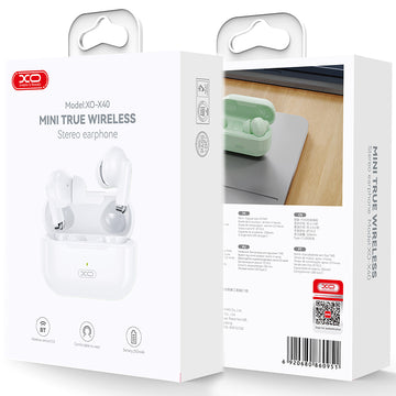 Casti Wireless XO X40, Ear Buds, BT 5.3, 250mAh - Alb