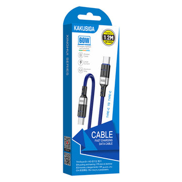 Cablu Date si Incarcare Kaku KSC-696, USB-C, PD60W, QC3.0, 1.2m - Albastru