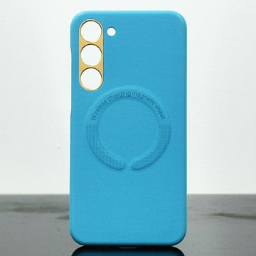 Husa Kraft pentru Samsung S23 S911, Samsung S23 S911, MagCase, Piele ecologica - Albastru deschis
