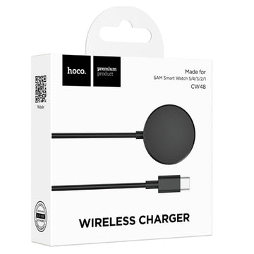 Incarcator Wireless Hoco CW48 pentru Galaxy Watch 2.5W 5V, Galaxy Watch, 2.5W, 5V, Qi Charging - Negru