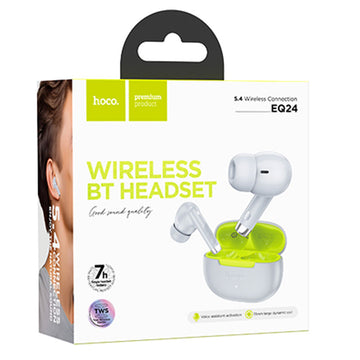 Casti Wireless Hoco EQ24, Ear Buds, BT 5.4, 40/320mAh - Lake / Gri