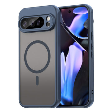 Husa MagFrost Pro pentru Pixel 10 Pro, Google XL, Matte MagSafe, Frosted Frame - Albastru