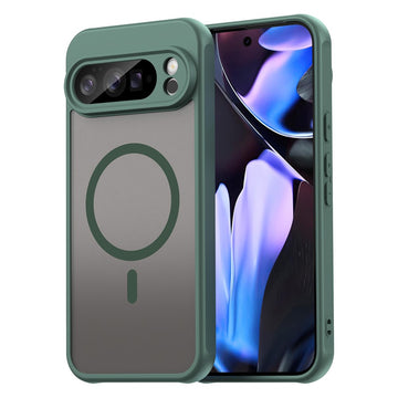 Husa MagFrost Pro pentru Pixel 10 Pro, Google XL, Matte MagSafe, Frosted Frame - Verde inchis