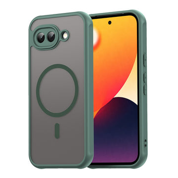 Husa MagFrost Pro pentru Pixel 10A, Google, Matte MagSafe, Frosted Frame - Verde inchis
