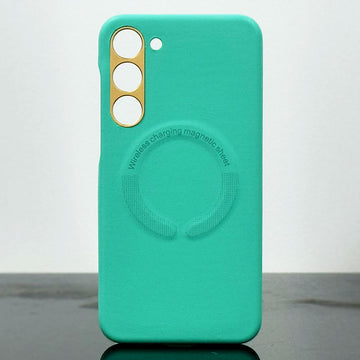 Husa Kraft pentru Samsung S23 Ultra, MagCase, Piele ecologica - Turcoaz