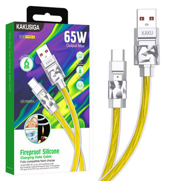 Cablu Date si Incarcare Kaku KSC-956, USB-A la USB-C, 65W, 1m - Auriu
