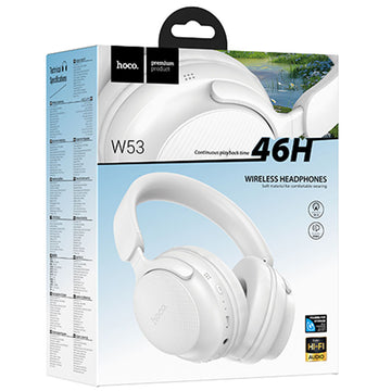 Casti Wireless Hoco W53, Over Ear, BT - Mist alb