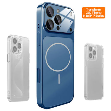 Husa MagLens pentru iPhone 13 Pro Max, SlimCase, GlassGuard - Albastru