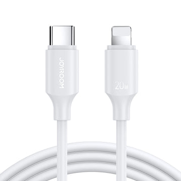 Cablu Date si Incarcare Joyroom S-CL020A9, USB-C la Lightning, PD20W, QC3.0, 1m - Alb