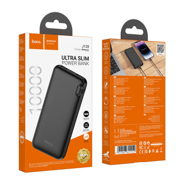 Baterie externa Hoco J128, 10.000mAh, 10W, 2xUSB-A, LED Display - Negru