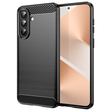 Husa Brush pentru Samsung A37, TPU, Metall Look - Negru