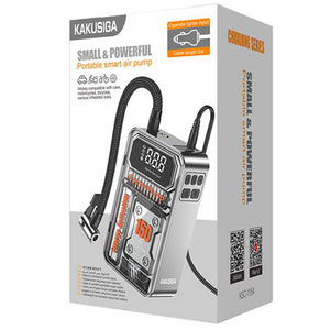 Kaku KSC-1154, Pompa de Aer, Afisaj LED, Detectare Presiune, Montaj Socket Auto, Furtun 3m - Negru