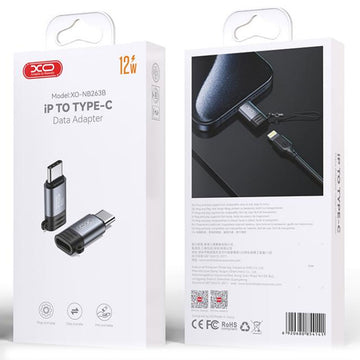 Adaptor OTG Transfer/Incarcare XO NB263B, Lightning la USB-C - Gri inchis