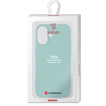 Husa X-Level Thin pentru iPhone 17, Thin Series, SoftTouch - Turcoaz