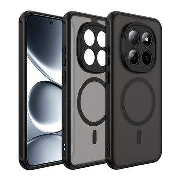 Husa MagFrost Pro pentru Xiaomi Redmi Note 15 Pro 5G, Matte MagSafe, Frosted Frame - Negru