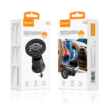 Suport Auto X-Start Z56, Magnetic, Montaj Ventilatie, MagRing, MultiAngle - Negru