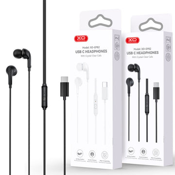 Casti cu Fir XO EP82, In Ear, USB-C, Stereo HiFI - Negru