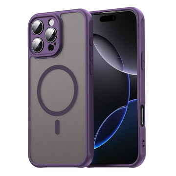 Husa MagFrost Pro pentru iPhone 16 Pro Max, Matte MagSafe, Frosted - Rama mov