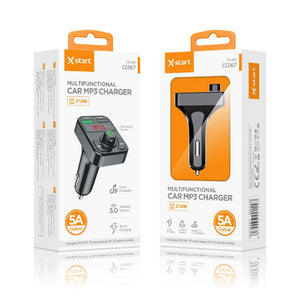 Modulator FM X-Start CC067, 18W, 1xUSB-C, 1xUSB-A, 5A - Negru