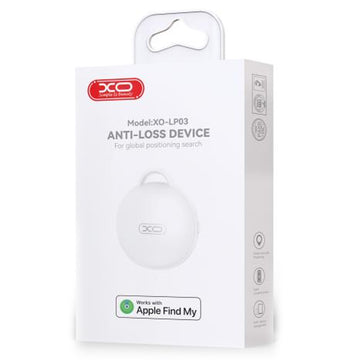 XO LP03, Dispozitiv tiP AirTAG, Anti-Pierdere, Compatibil Functie FindMy MFI - Alb