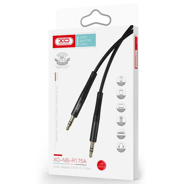 Cablu Audio XO NB-R175B, Jack 3.5mm M, la Jack 3.5mm M, 2m - Negru