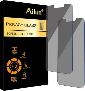Folie Privacy pentru iPhone 13 Pro, Max/ 14 Plus, TempeRed Glass, Full Glue - Negru