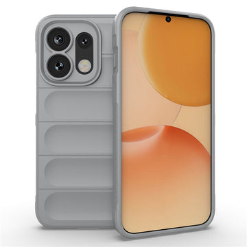 Husa Wave pentru Oppo Reno 16/16 Pro, Grip Microfiber, ShockProof - Smoke gri