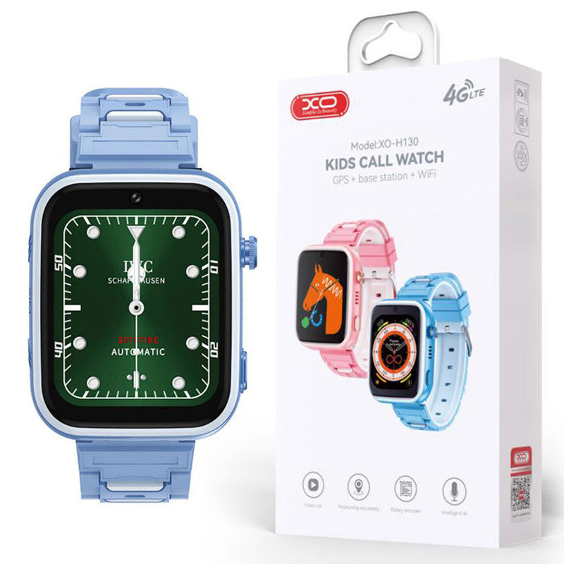 XO (H130) - Ceas Smart pentru copii, SIM card 4G, WiFi, camera foto, localizare SeTracker, GPS, Blue