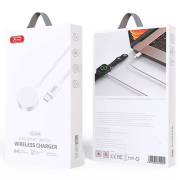 Incarcator Wireless XO CX016, iWatch, 5W, Qi Charging, Cablu USB-C, 1m - Alb
