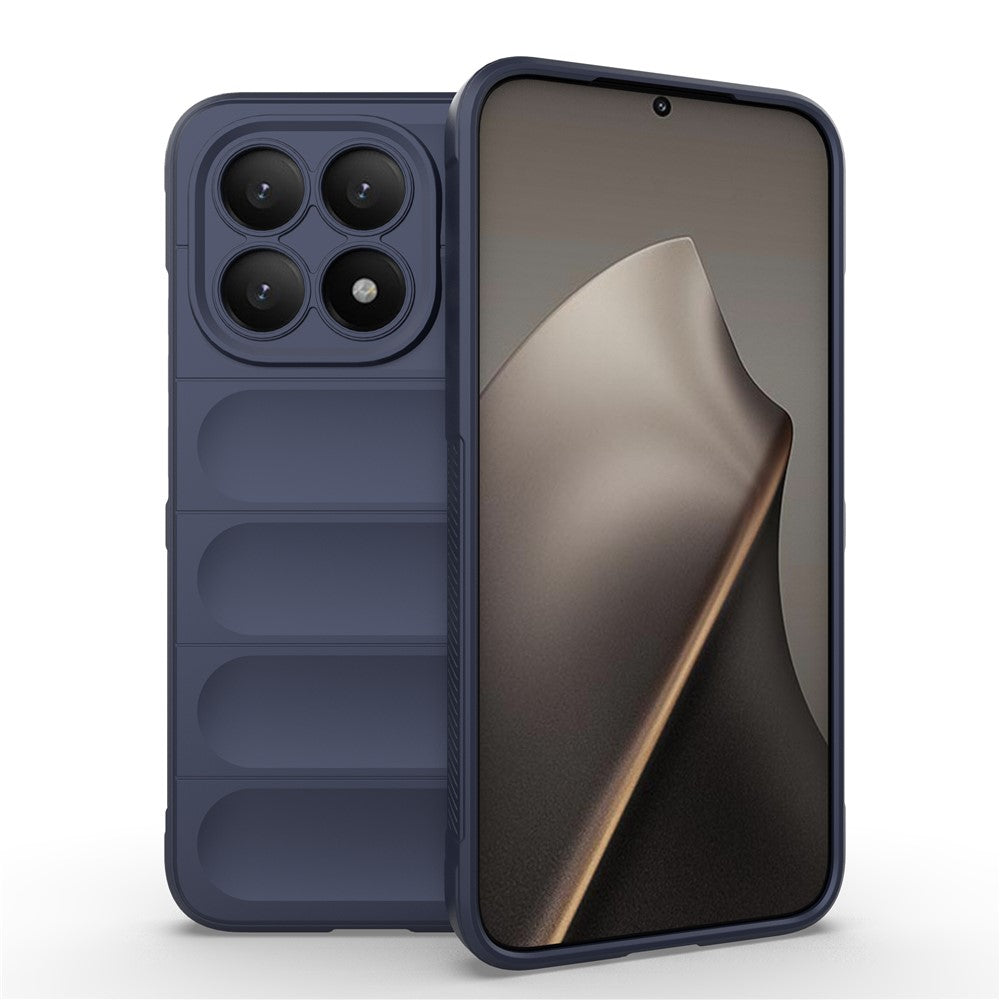 Husa Wave pentru Xiaomi 15T, Grip Anti-Shock, TPU - Bleumarin