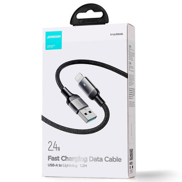Cablu Date si Incarcare Joyroom S-A10, USB la Lightning, 3A, Braided, 1.2m - Negru