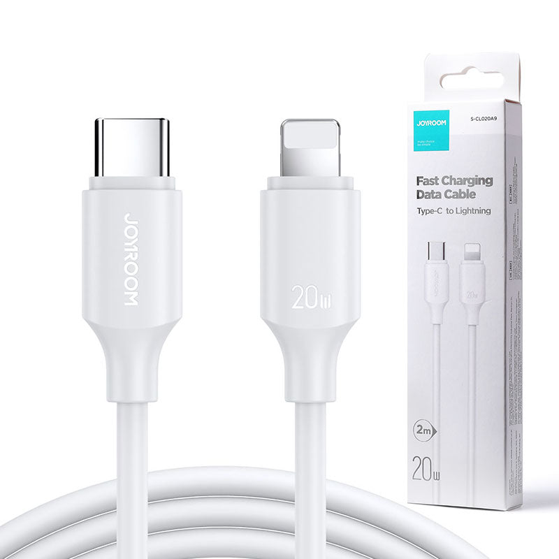 Cablu Date si Incarcare Joyroom S-CL020A9, USB-C la Lightning, PD20W, QC3.0, 2m - Alb