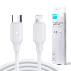 Cablu Date si Incarcare Joyroom S-CL020A9, USB-C la Lightning, PD20W, QC3.0, 2m - Alb