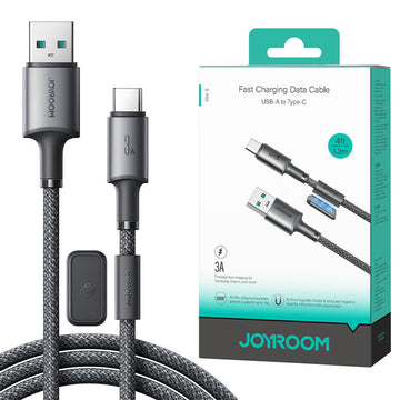 Cablu Date si Incarcare Joyroom S-A50, USB la USB-C, 3A, FastCharge, 1.2m - Dark gri
