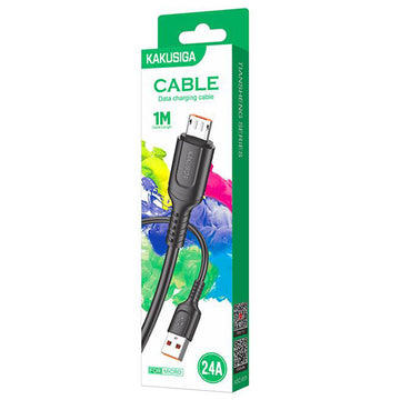Cablu Date si Incarcare Kaku KSC-805, USB-A la MicroUSB, 18W, 2.4A, 1m - Negru