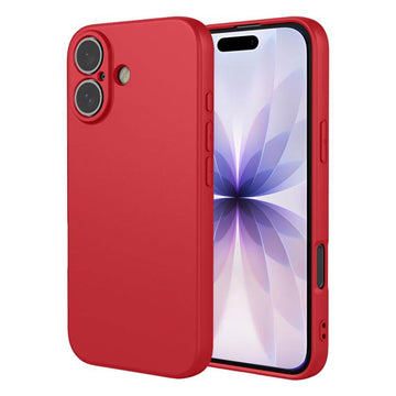 Husa Soft pentru iPhone 17, MicroFiber, TPU - Rosu