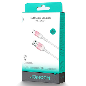 Cablu Date si Incarcare Joyroom S-A42, USB la USB-C, 3A, FastCharge, 1.2m - Alb
