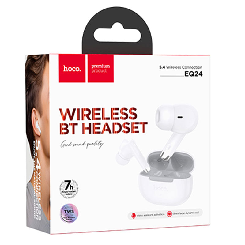 Hoco (EQ24) - Casti Wireless, Ear Buds, BT 5.4, 40/320mAh, Star/White