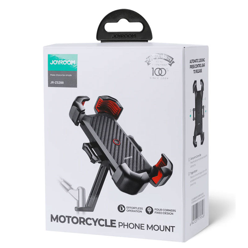 Joyroom (JR-ZS288) - Suport Moto/Bike, cu cleme laterale, montaj Oglinda, MultiAngle, Black