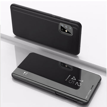 Husa Mirror - Samsung A71 - Flip Stand, Negru