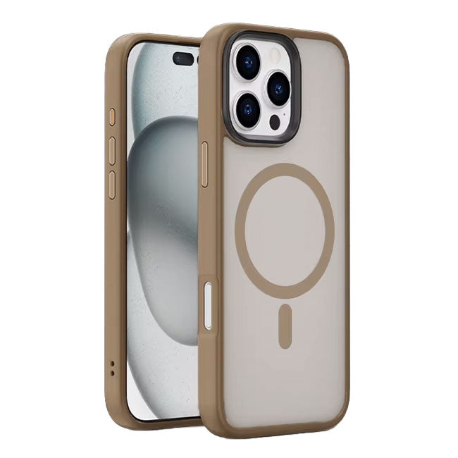 Husa MagFrost - iPhone 16 Plus, MagCase, Matte, Grey/Gold