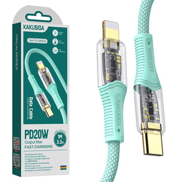 Cablu Date si Incarcare Kaku KSC-809, USB-C la Lightning, PD20W, QC3.0 - Verde