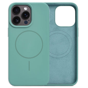 Husa MagThin pentru iPhone 15 Pro, Smooth Soft, MagSafe - Verde